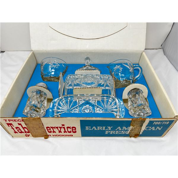 Prescut 7 piece table service by anchor hocking