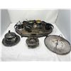 Image 1 : Lot of silverplate trays and bowls, utensils
