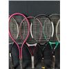 Image 5 : Mixed sporting equipment mostly tennis rackets