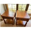 Image 1 : Set of two wooden end tables