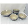 Image 1 : Stoneware bowl set 6 small one large