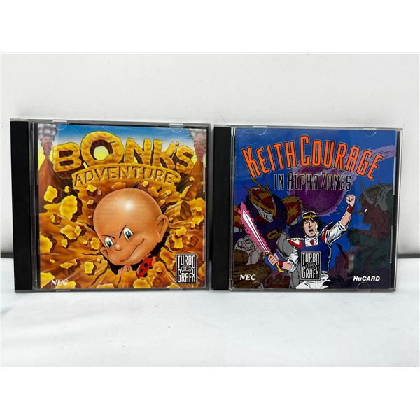 Turbografx-16 games, bonks adventure & keith cour.