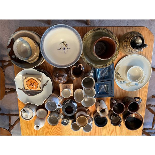 Mixed lot of cups bowls and jugs