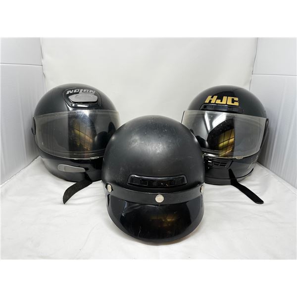 Lot of 3 motorcycle helmets