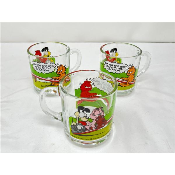 Set of three Jim davis Garfield Cups