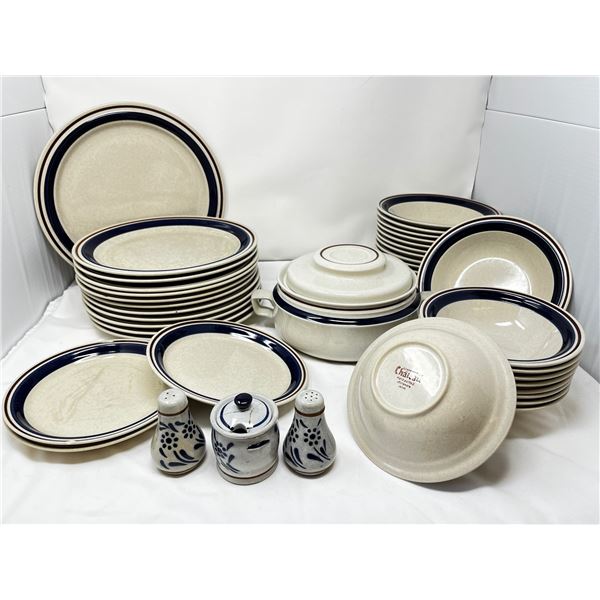 Chateau Handpainted stoneware set japan.