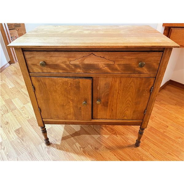 Wooden side table with top drawer