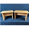 Image 1 : Two wooden foot stools