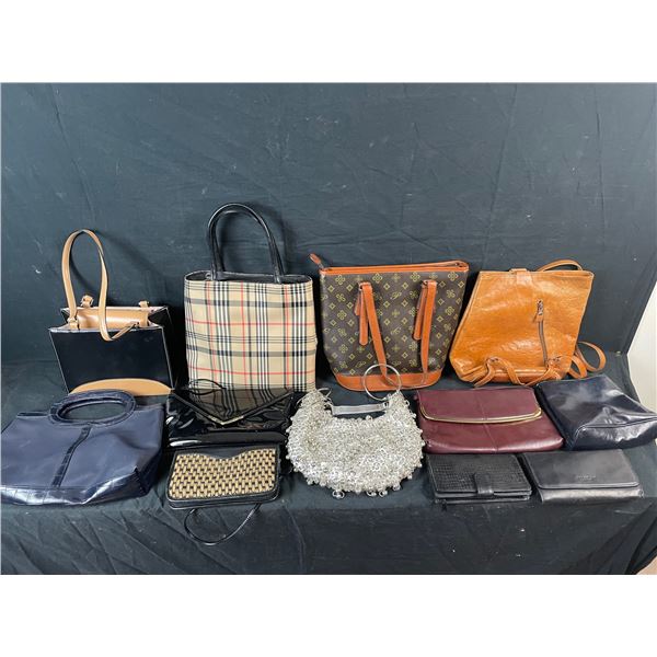Lot of mixed ladies handbags and wallets