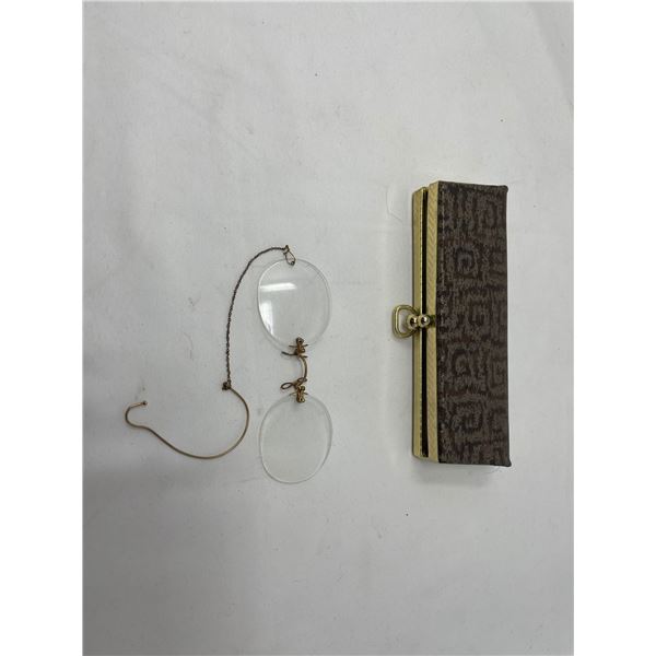 Set of vintage nose clip eye glasses