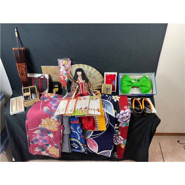 Japanese traditional kimonos and collectables