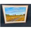 Image 1 : Oil on canvas painting of prarie scene