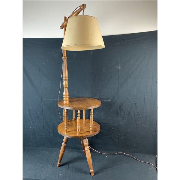 Vintage side table and lamp combo