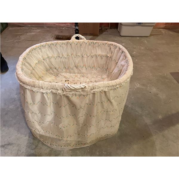 Vintage wicker baby bassinet