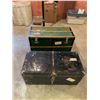 Image 1 : Set of 2 vintage steamer trunks