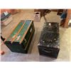 Image 4 : Set of 2 vintage steamer trunks