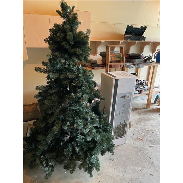 6' Artificial christmas tree and box