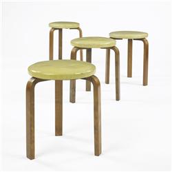 Alvar Aalto L-leg stools, set of four