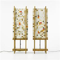 American table lamps, pair