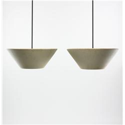 Architectural Pottery hanging planters, pair