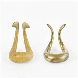 Carl Aubock pipe rests, pair