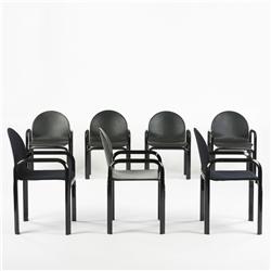 Gae Aulenti chairs, set of fourteen