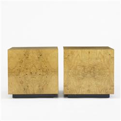 Milo Baughman occasional tables, pair