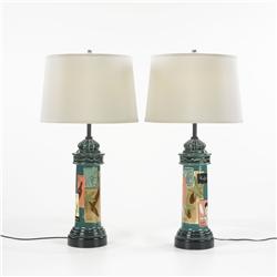 Marc Bellaire table lamps, pair