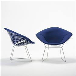 Harry Bertoia Diamond chairs, pair