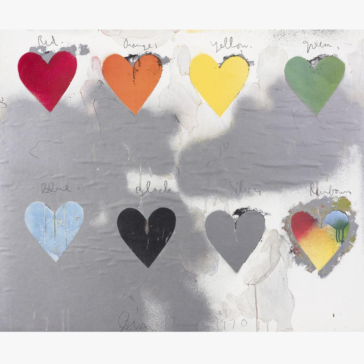 Jim Dine untitled (Hearts lithograph)
