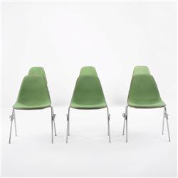 Eames DSS-1 stacking chairs, set of six