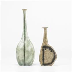Bruno Gambone vases, pair