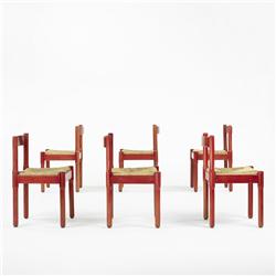 Vico Magistretti dining chairs, set of six