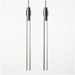 In the manner of Angelo Mangiarotti pendant lamps, pair