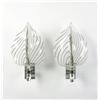 Image 1 : Murano leaf sconces, pair