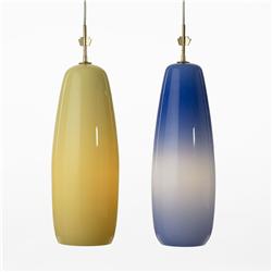 Murano pendant lamps, pair
