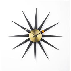 Nelson & Assoc. Sunburst wall clock, model 2230E