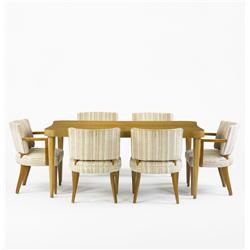 Gilbert Rohde dining table and eight chairs