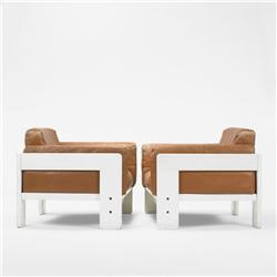 Tobia Scarpa Bastiano lounge chairs, pair