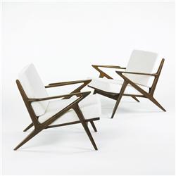 Selig lounge chairs, pair