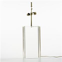 In the manner of Karl Springer table lamp