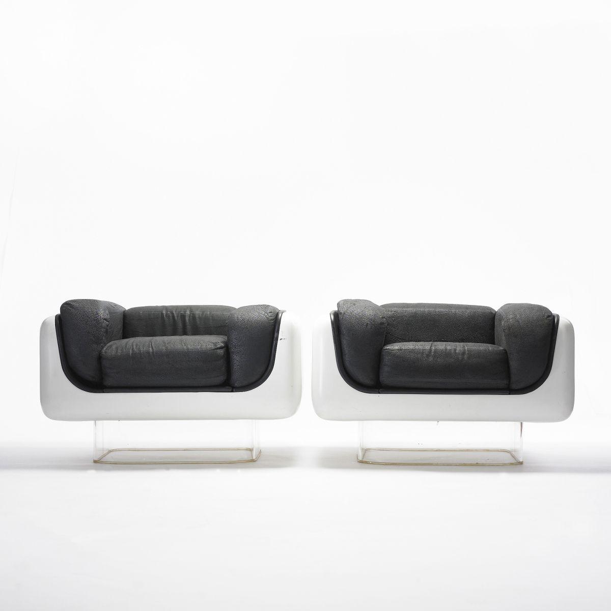 Steelcase lounge chairs, pair