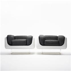 Steelcase lounge chairs, pair