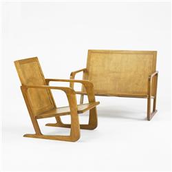 K.E.M. Weber, attribution settee and chair