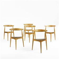 Hans Wegner Heart chairs, set six