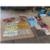 Image 1 : Movie/Aviation Books, (6) License Plates, AMT Model '56 Ford, (3) Matchbox Yester Years