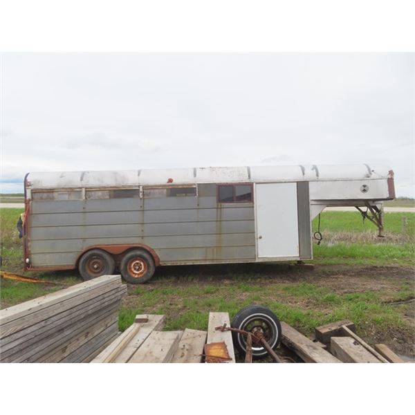 20 ft Goose Neck Tandem Stock Trailer with Front Tack Room - HAS TOD -from St Andrews Jct HWY #8 + #