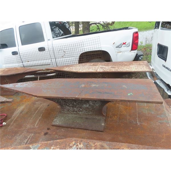 Rail Anvil 56" x 12" x 12" from St Andrews Jct HWY #8 + #67 1 1/4 Mile South on HWY #8  For Viewing 