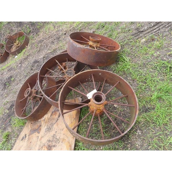 (4)  31  x 6   Steel Wagon Wheels from St Andrews Jct HWY #8 + #67 1 1/4 Mile South on HWY #8  For V