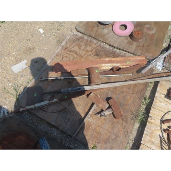 Fencing Bar, Sledge Hammer Heads,  Pick Axe Head  from St Andrews Jct HWY #8 + #67 1 1/4 Mile South 